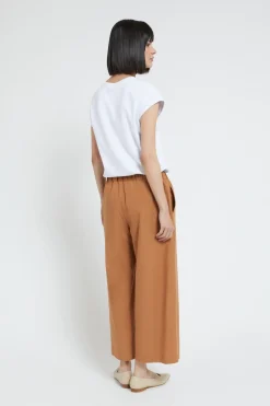 Pantalon culotte en popeline
