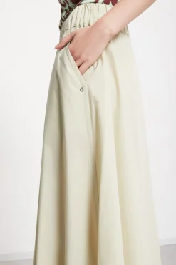 Pantalon culotte en popeline