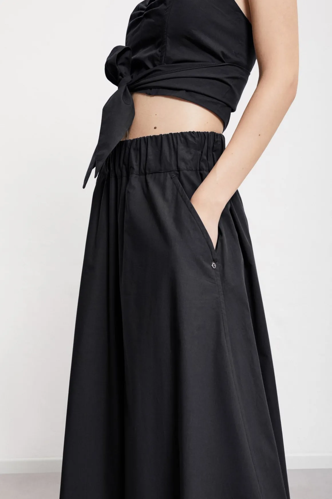 Pantalon culotte en popeline