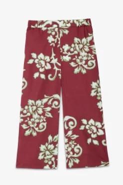 Pantalon culotte en popeline imprimée