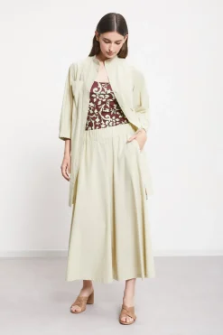 Pantalon culotte en popeline
