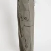 Pantalon en coton avec broderie à oeillets