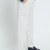 Pantalon en coton froissé