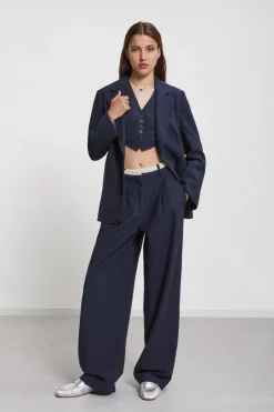 Pantalon en lin double tissu