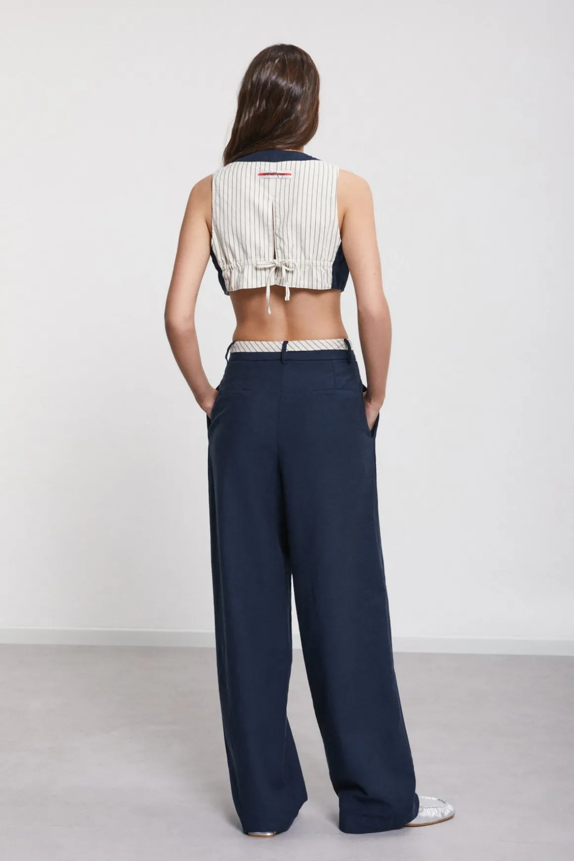 Pantalon en lin double tissu