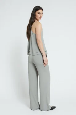 Pantalon en soie mélangée