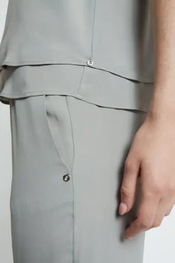 Pantalon en soie mélangée