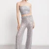 Pantalon large avec pailettes