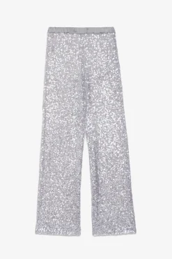 Pantalon large avec pailettes