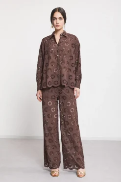 Pantalon large en coton