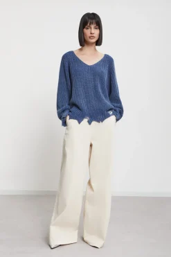 Pantalon large en coton