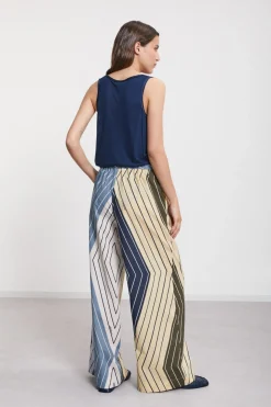 Pantalon large en coton