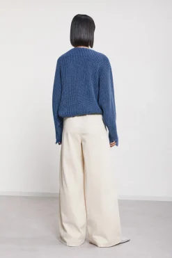 Pantalon large en coton