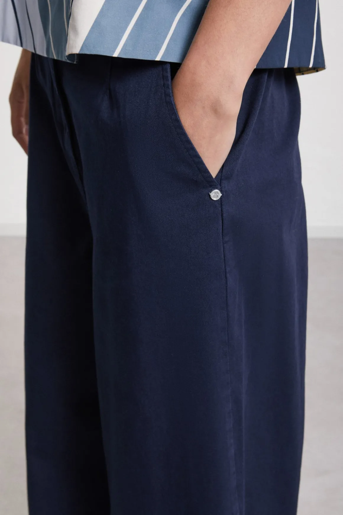 Pantalon large en coton