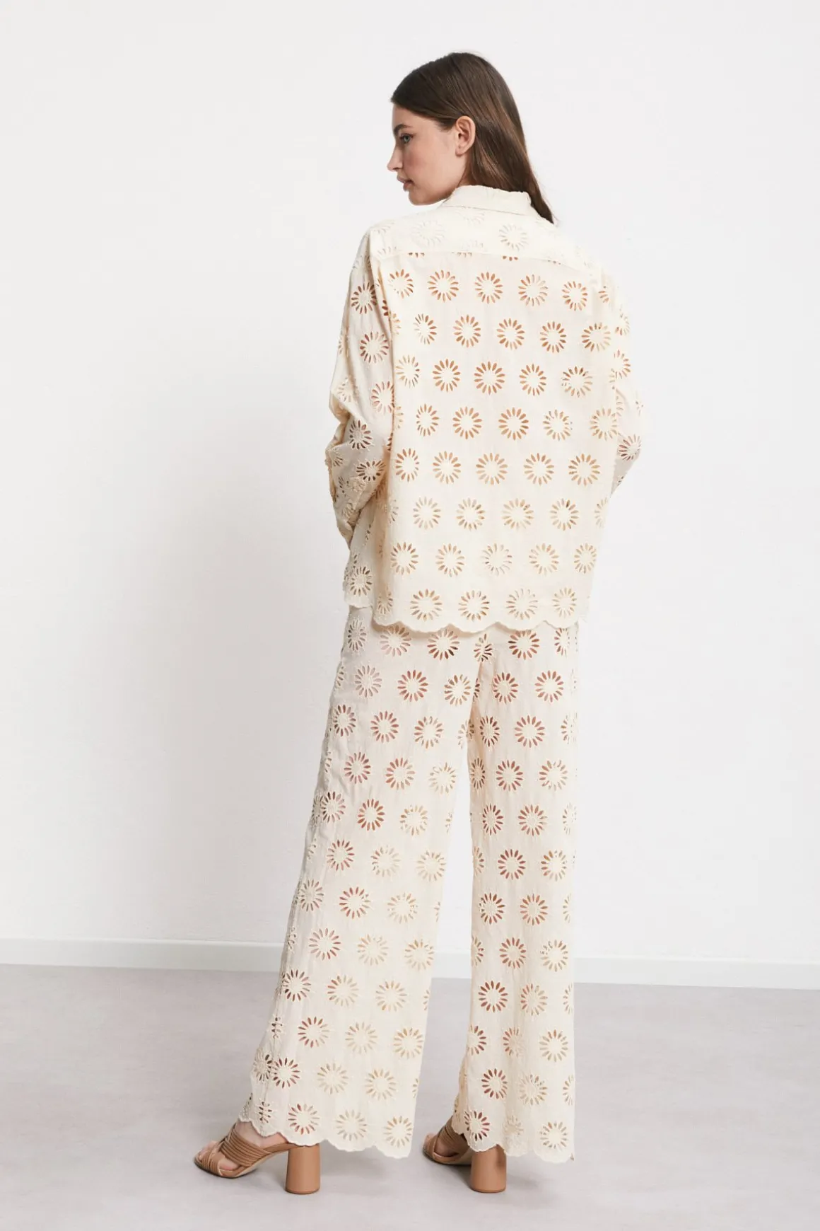 Pantalon large en coton