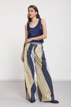 Pantalon large en coton