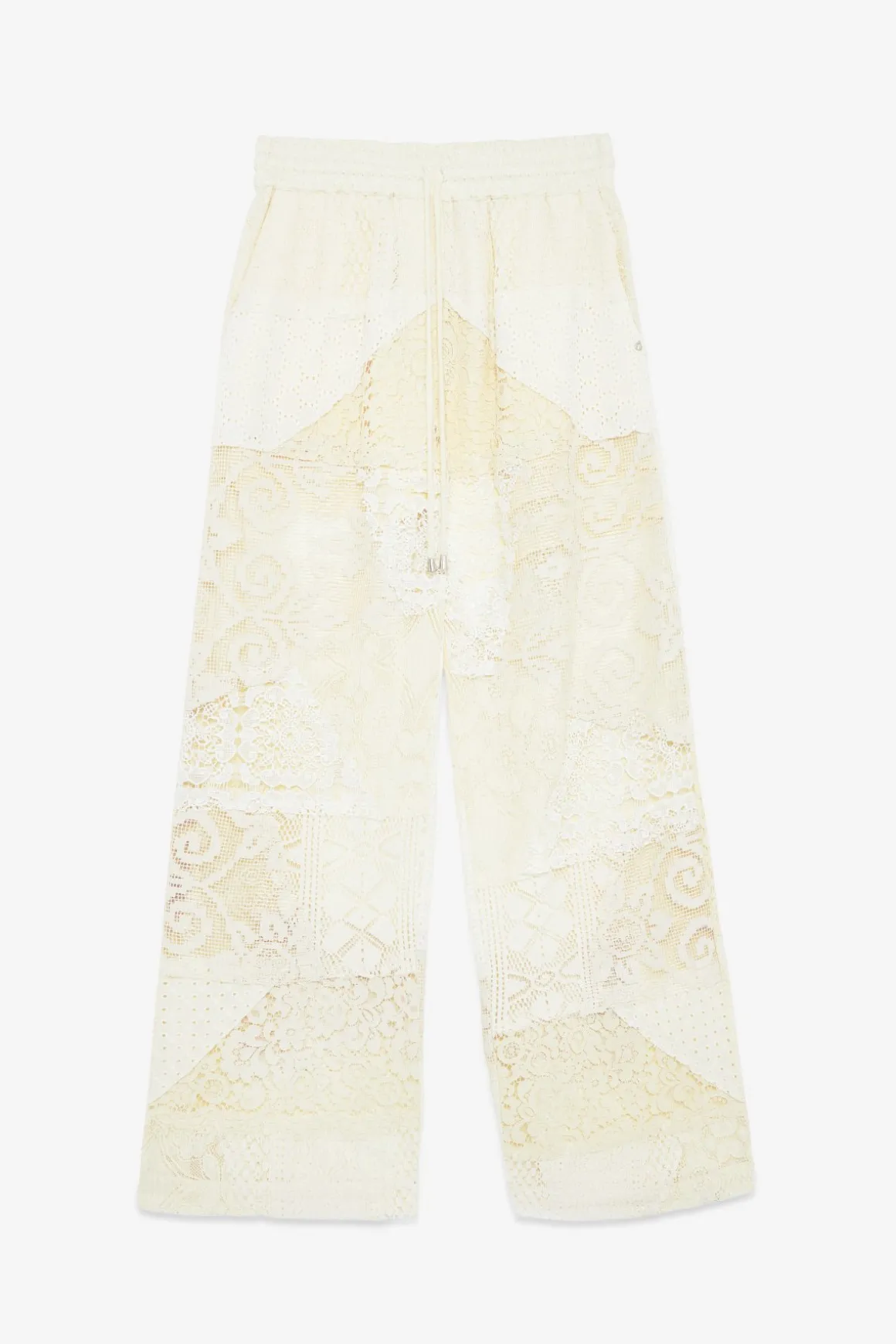 Pantalon large en dentelle