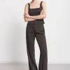 Pantalon large en lin