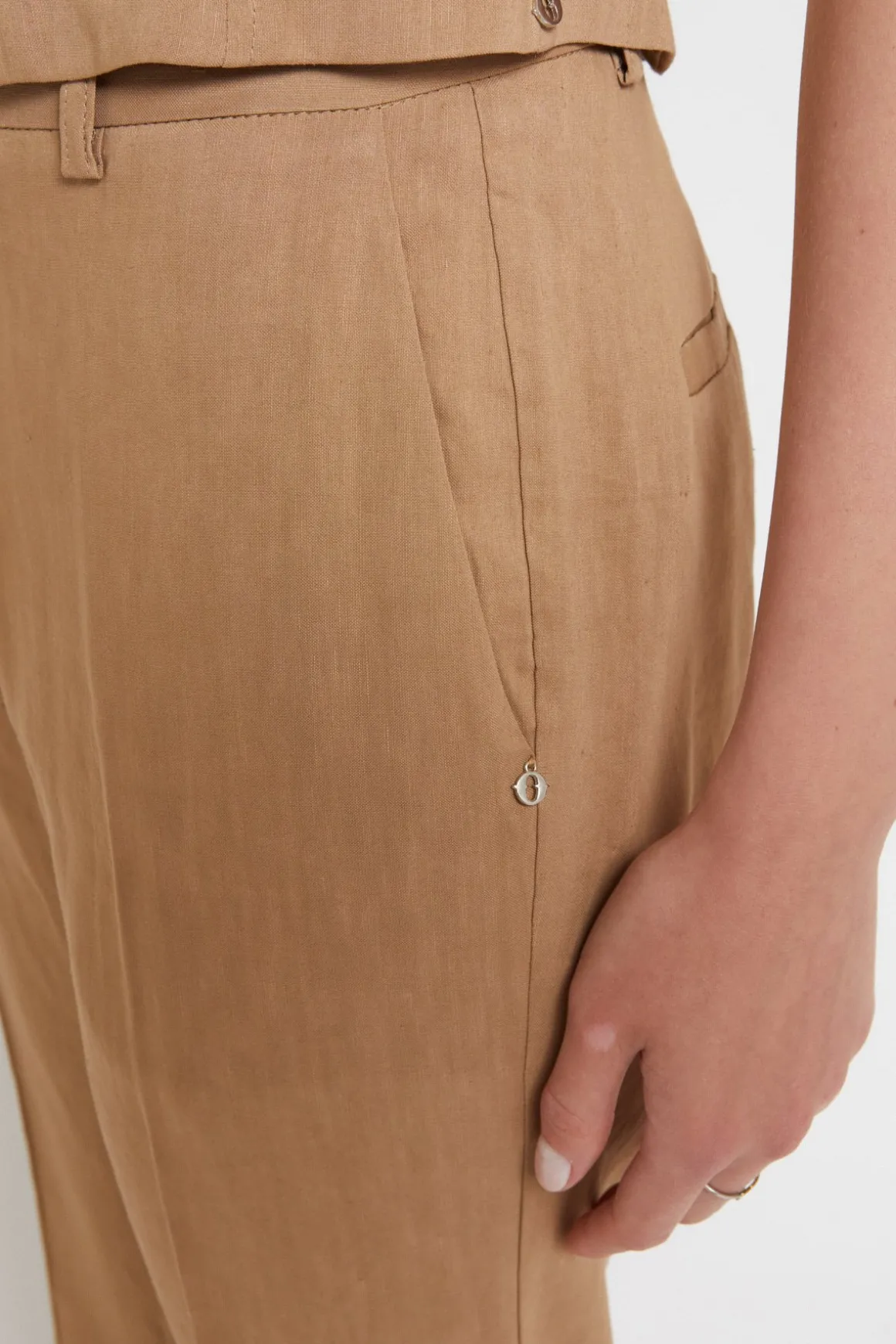 Pantalon large en lin