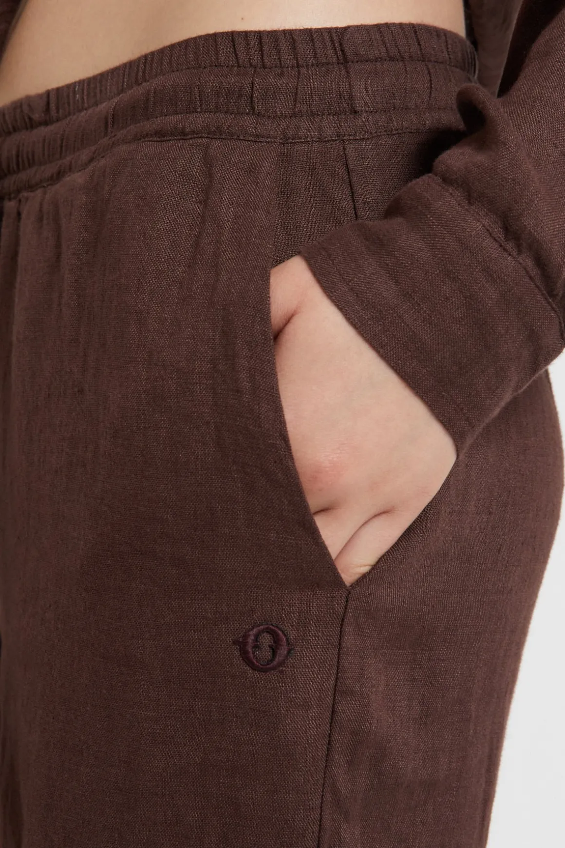 Pantalon large en lin