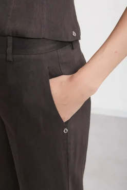Pantalon large en lin