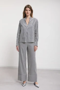 Pantalon large en lin