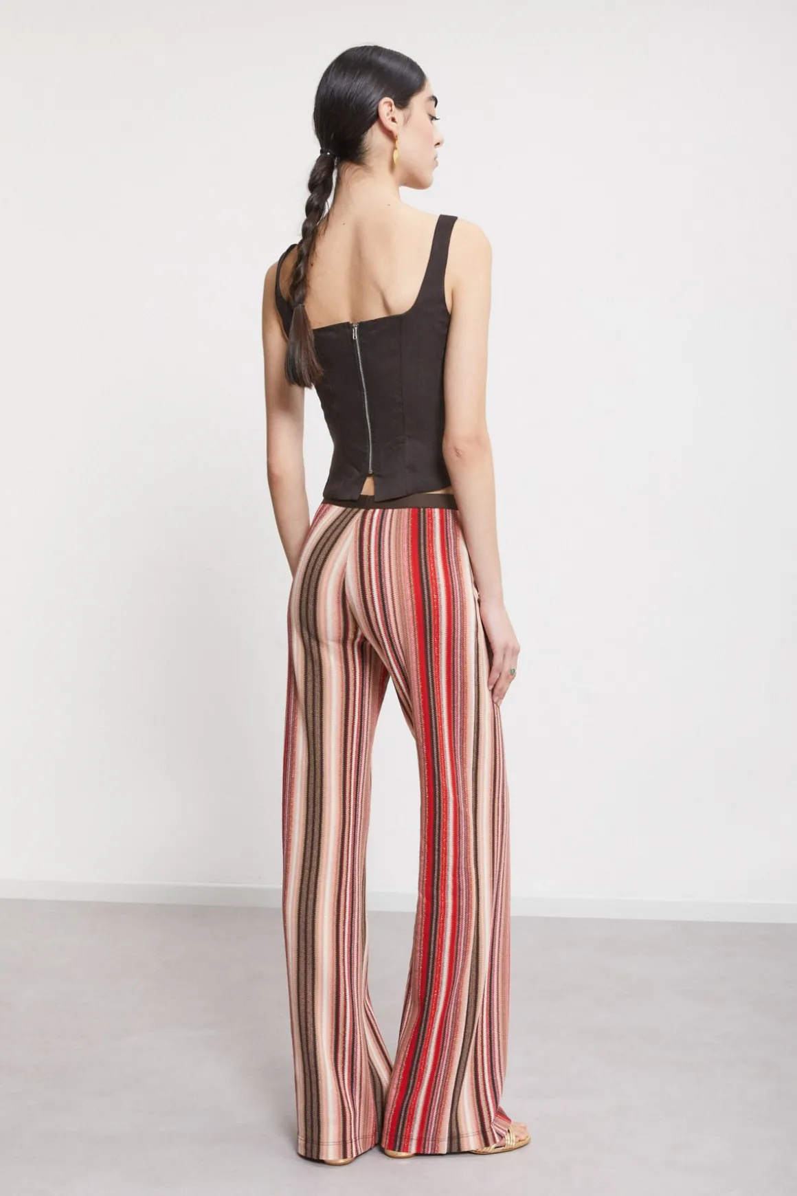 Pantalon large en maille