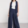 Pantalon large en popeline