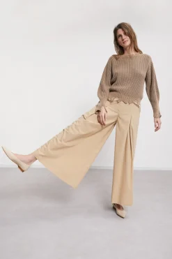 Pantalon large en popeline