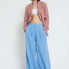 Pantalon large en popeline