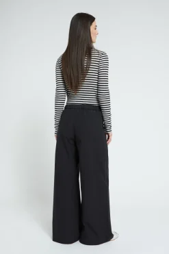 Pantalon large en popeline