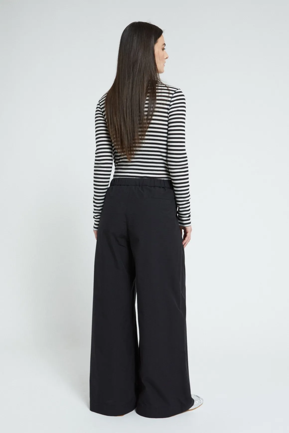 Pantalon large en popeline