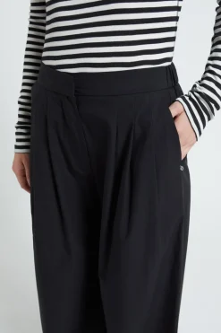 Pantalon large en popeline