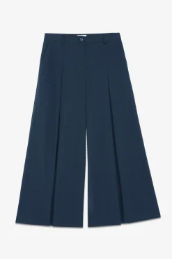 Pantalon large en popeline