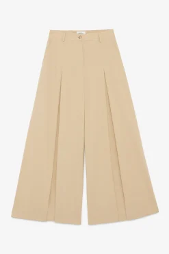 Pantalon large en popeline