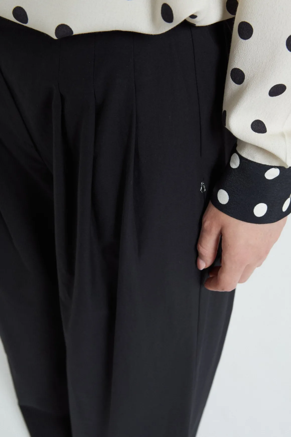 Pantalon large en popeline