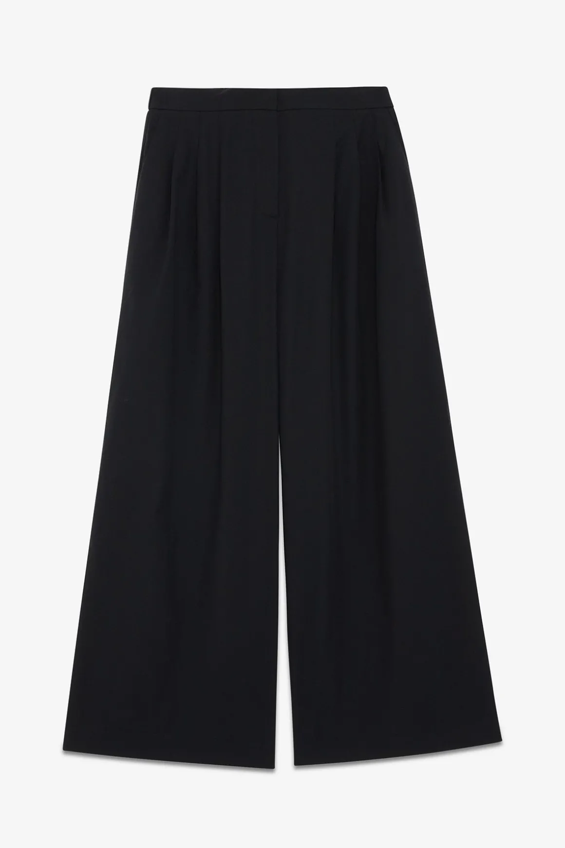 Pantalon large en popeline