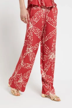 Pantalon large en satin de viscose