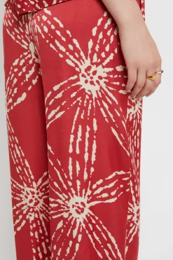 Pantalon large en satin de viscose