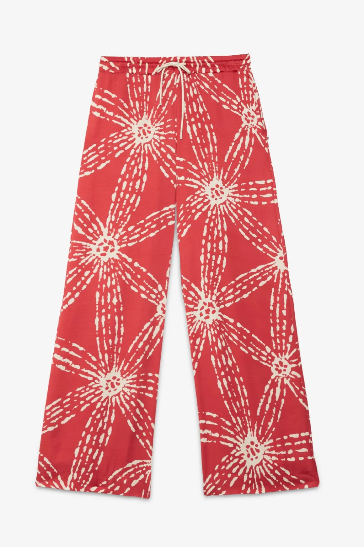 Pantalon large en satin de viscose