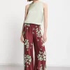 Pantalon large en viscose
