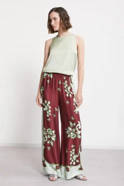 Pantalon large en viscose
