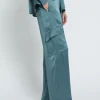 Pantalon large en viscose