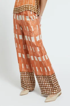 Pantalon large en viscose