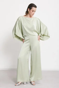 Pantalon large en viscose