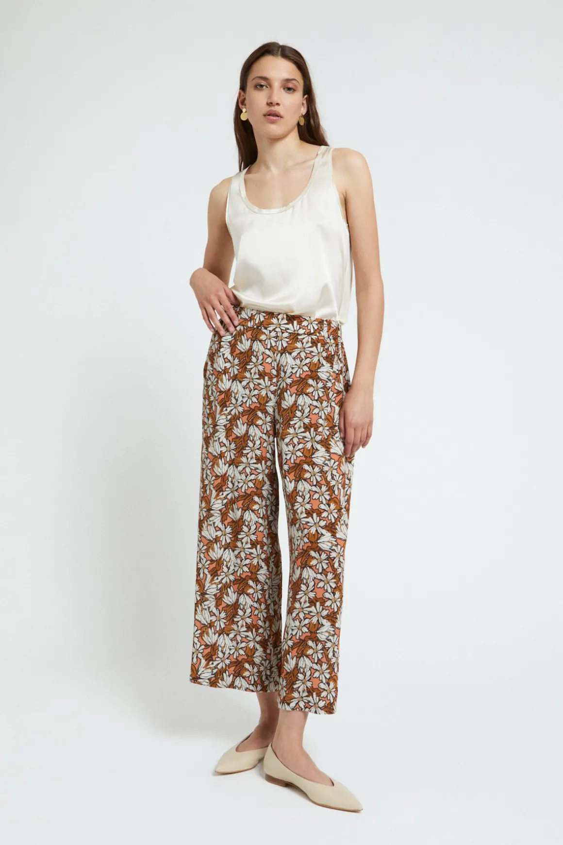 Pantalon large en viscose