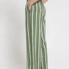 Pantalon large en viscose imprimée