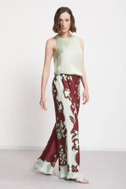 Pantalon large en viscose