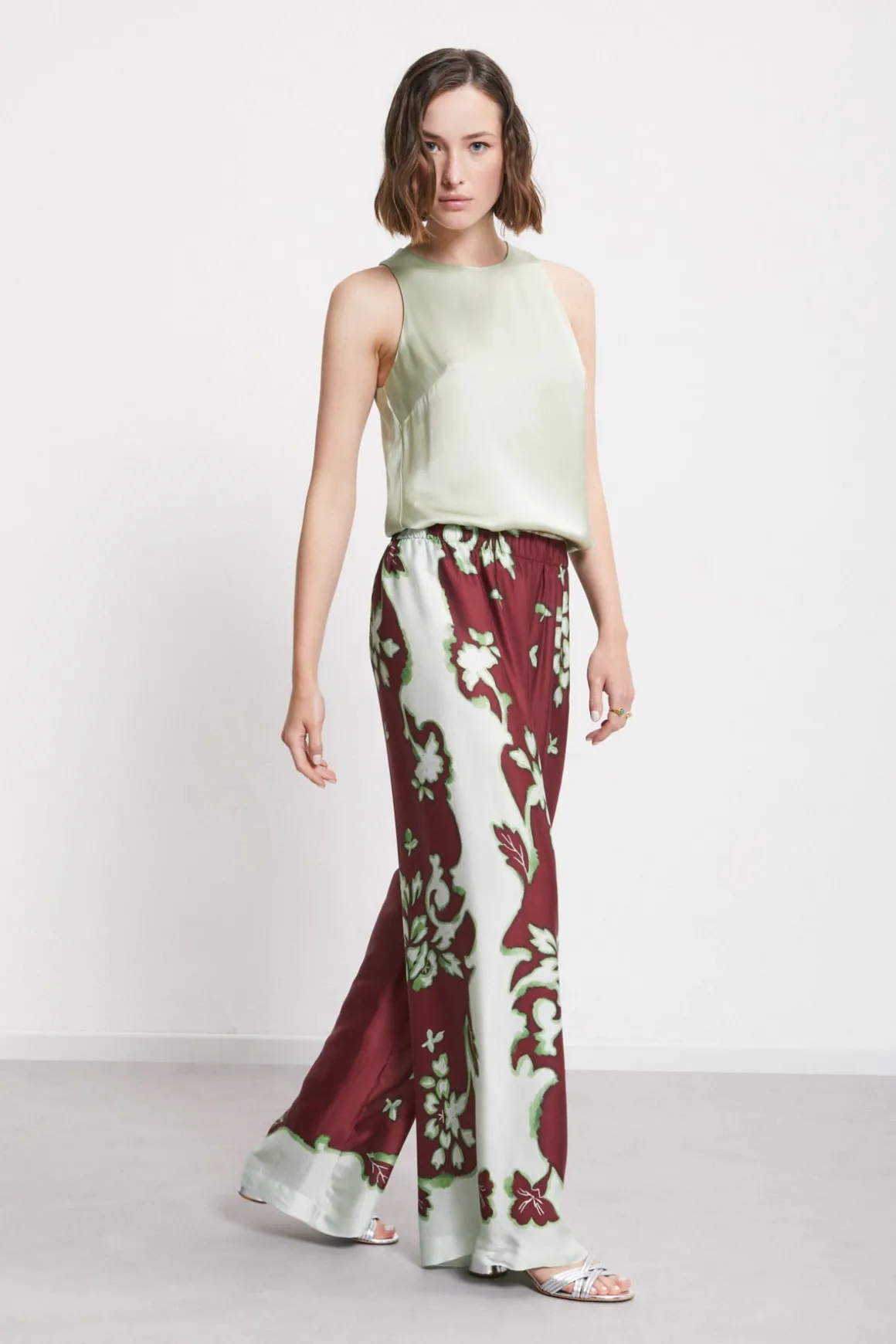 Pantalon large en viscose