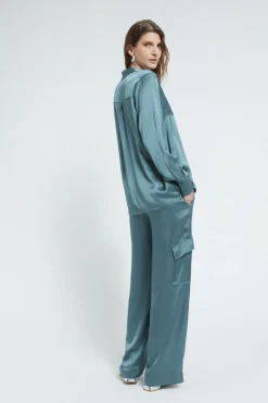 Pantalon large en viscose